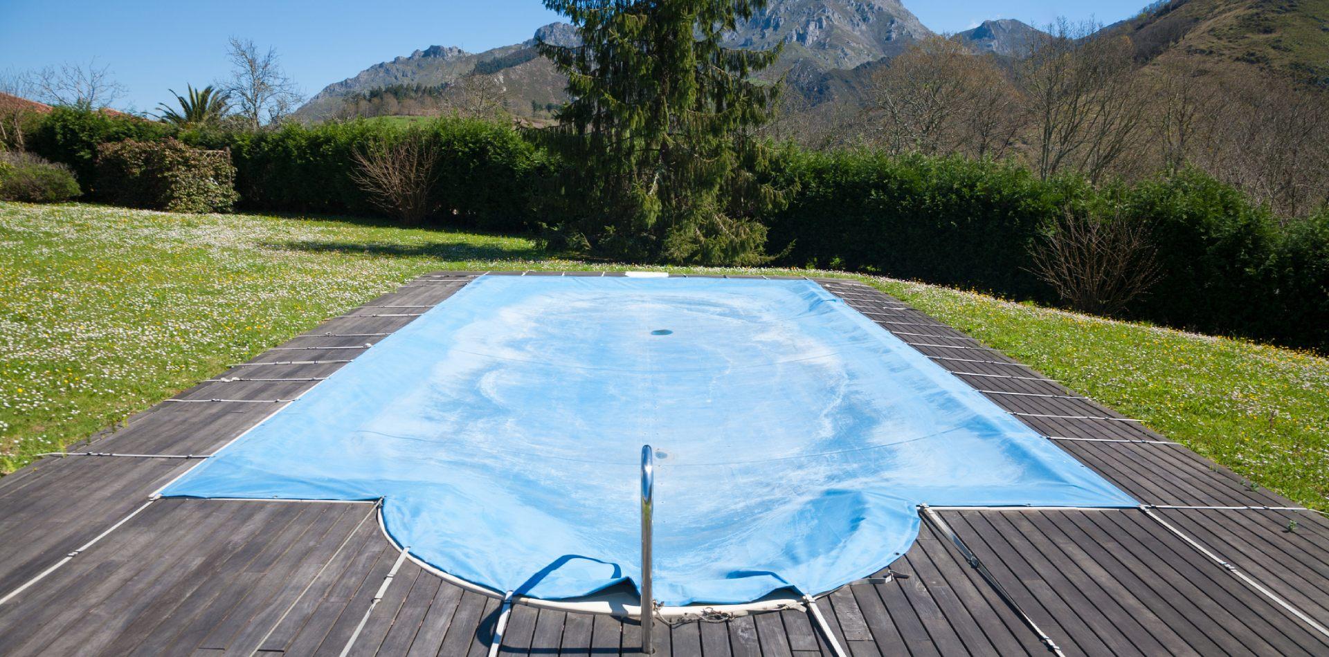 covered swimming pool in the spring