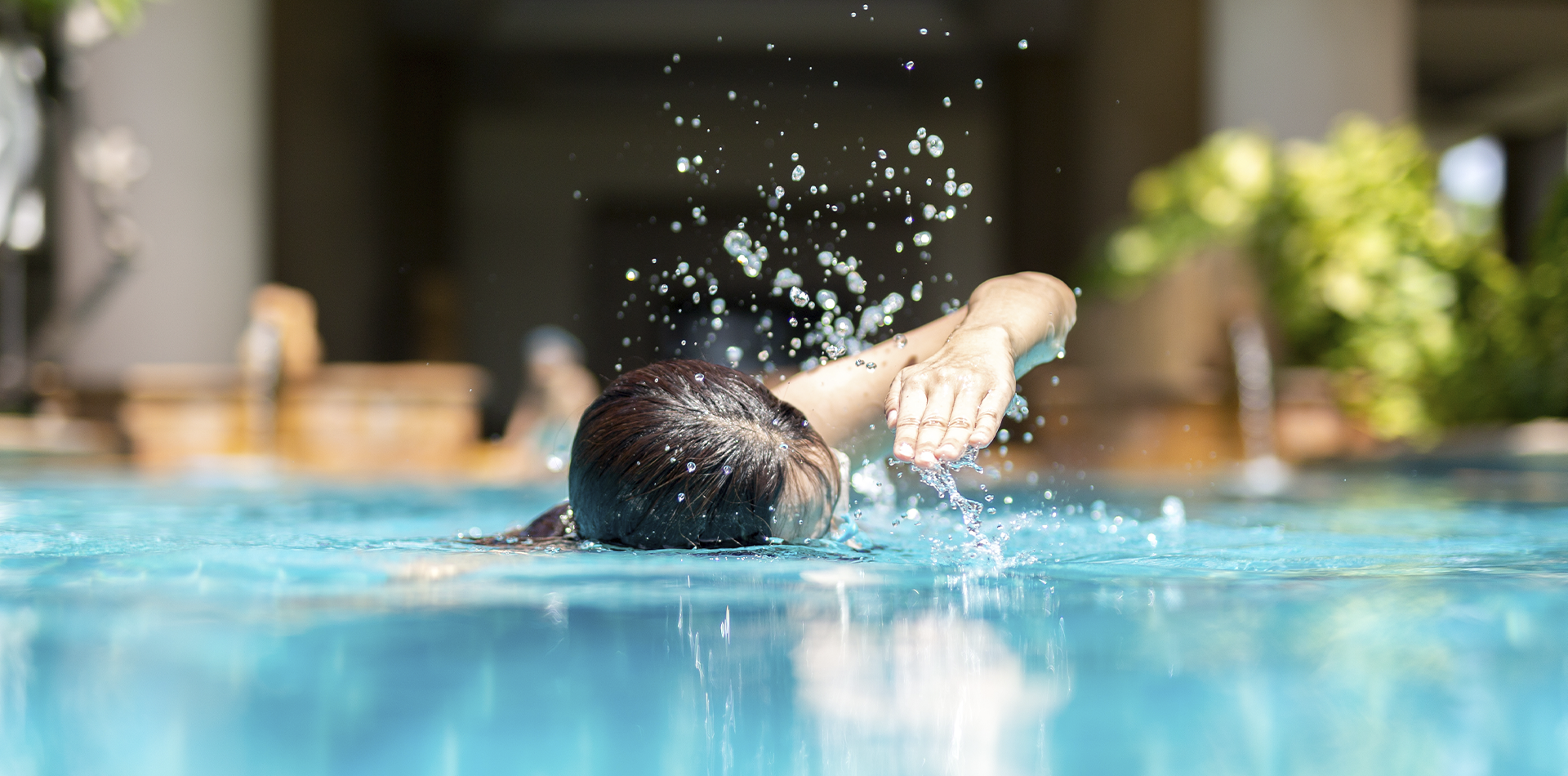 woman swimming
