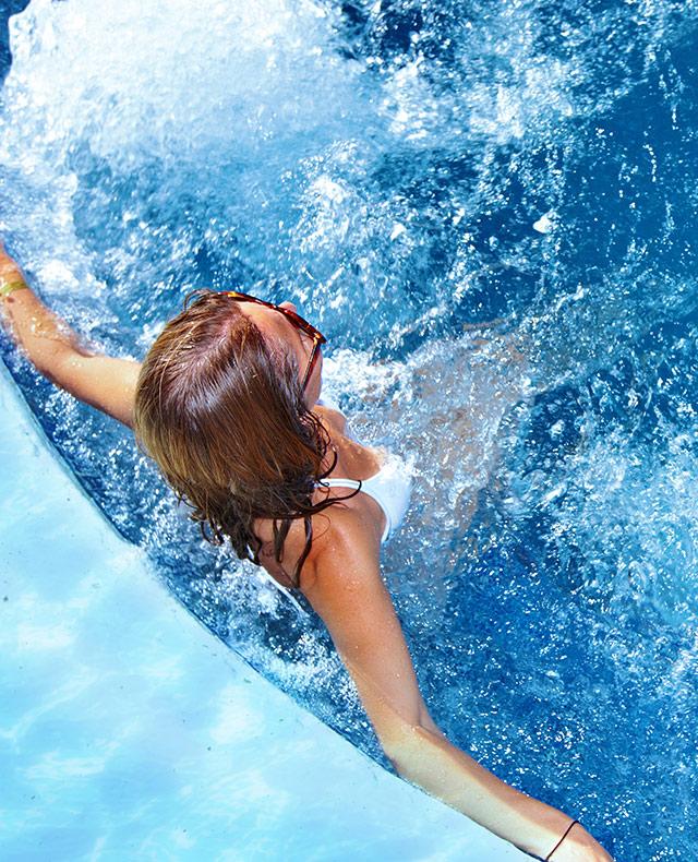 woman in swimming pool