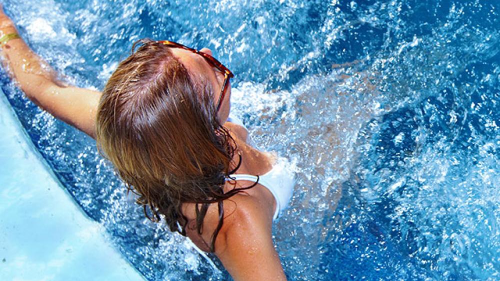 woman in swimming pool